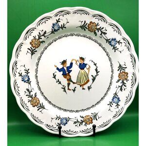Porcelain 10" Dinner Plate Provincial Bavaria Pattern Nikko Japan Dancing Couple